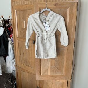 Zara Beige Kids Hooded Coat